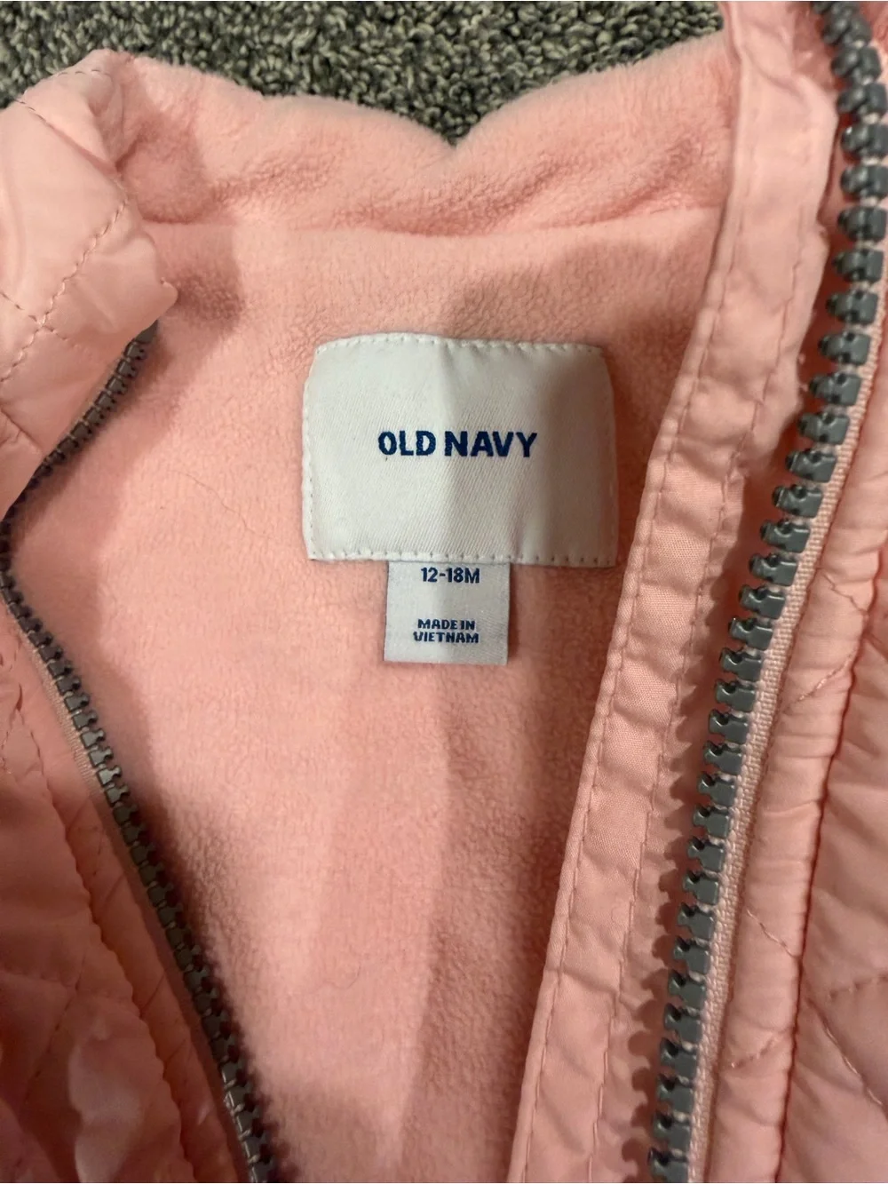 Old Navy Soft Pink Quilted Jacket